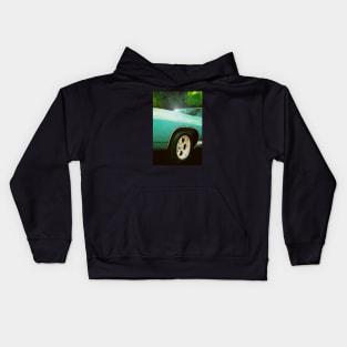 Classic car in solar system Kids Hoodie